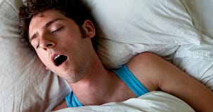 man snoring
