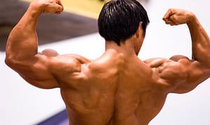 man showing arms