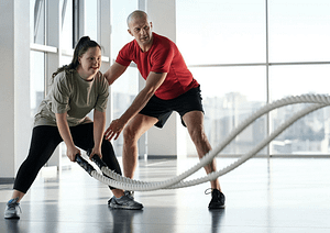 working out with ropes