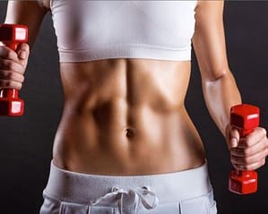 woman with abs